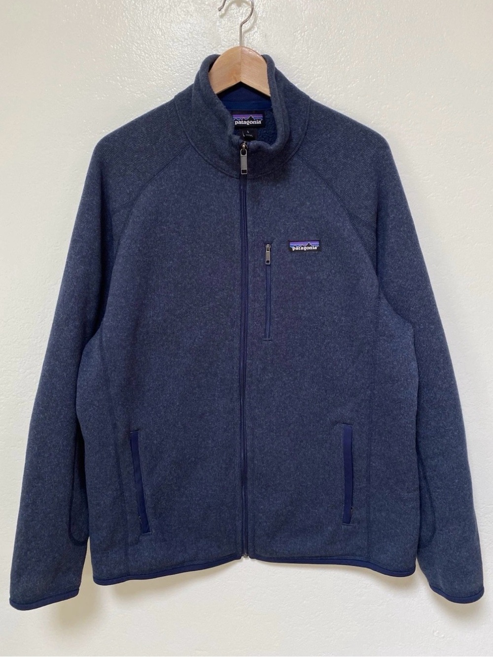 Patagonia Better Sweater Jacket Mens Medium Blue Full Zip Fleece Navy 25528